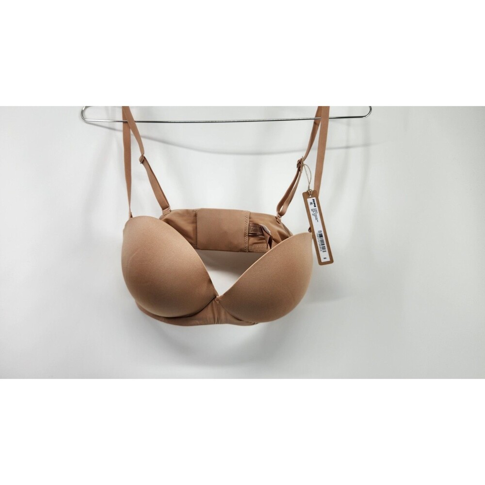 Skims 32D Clay Beige Ultimate Push Up Strapless Bra BA-BAN-9056 NWT
